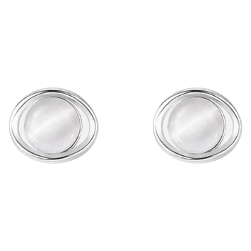 925 Sterling Silver Opal Stud Earrings Light Luxury Style