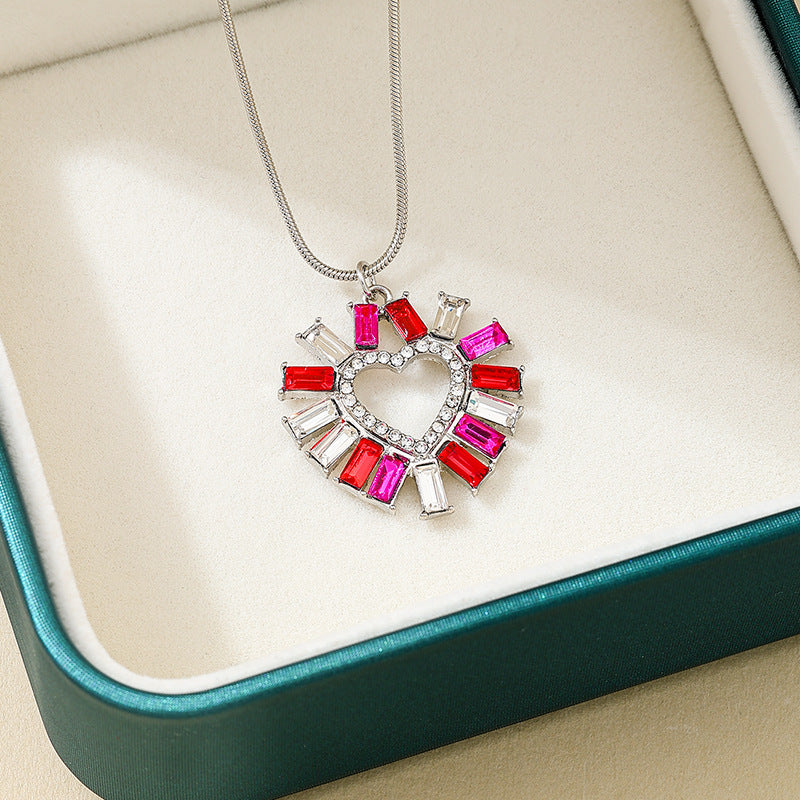 Planderful Vienna Verve Necklace – Vibrant Multicolored Glass Zircon Design