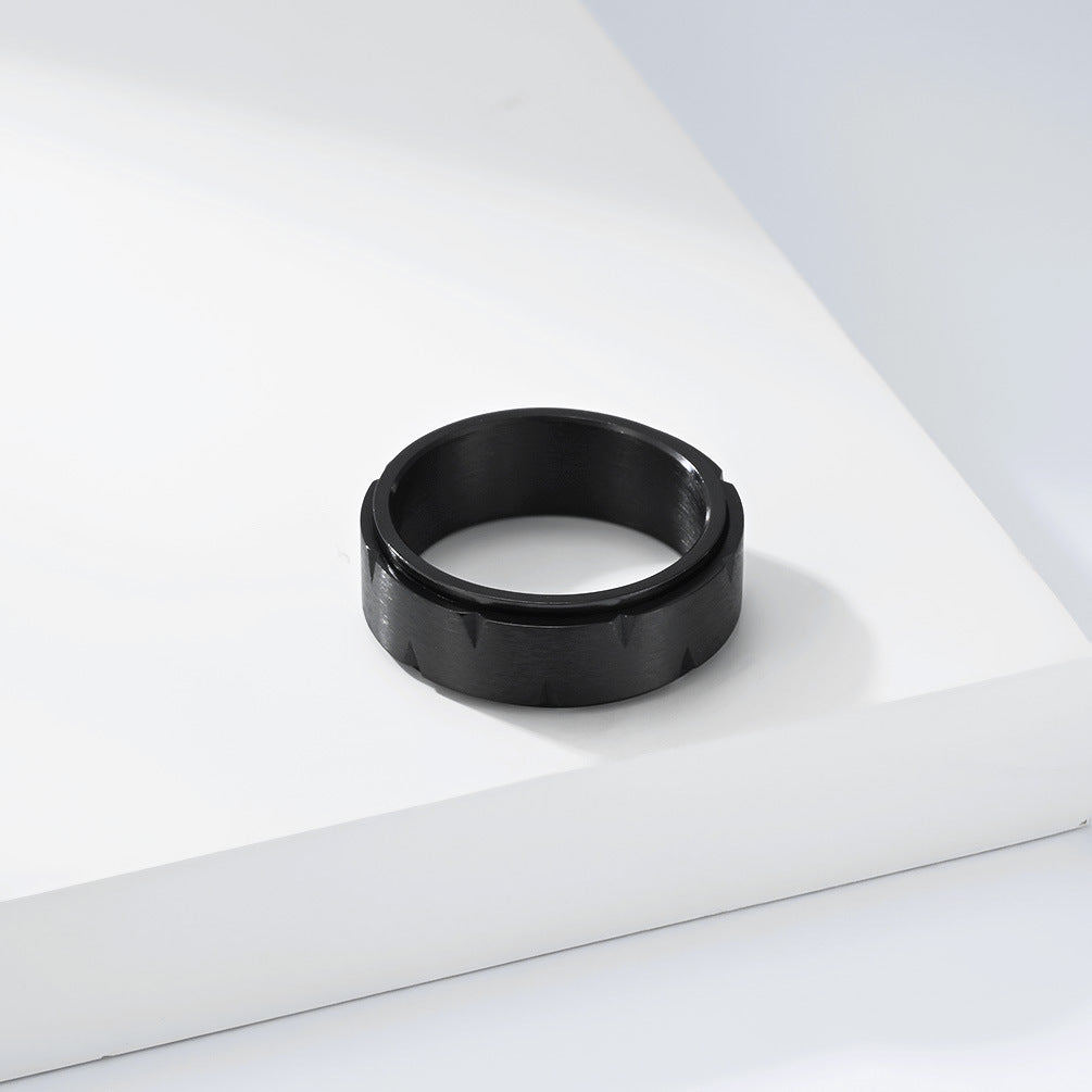 Planderful Everyday Genie Titanium Rotating Ring For Men Unisex Fade Resistant Durable Steel Statement