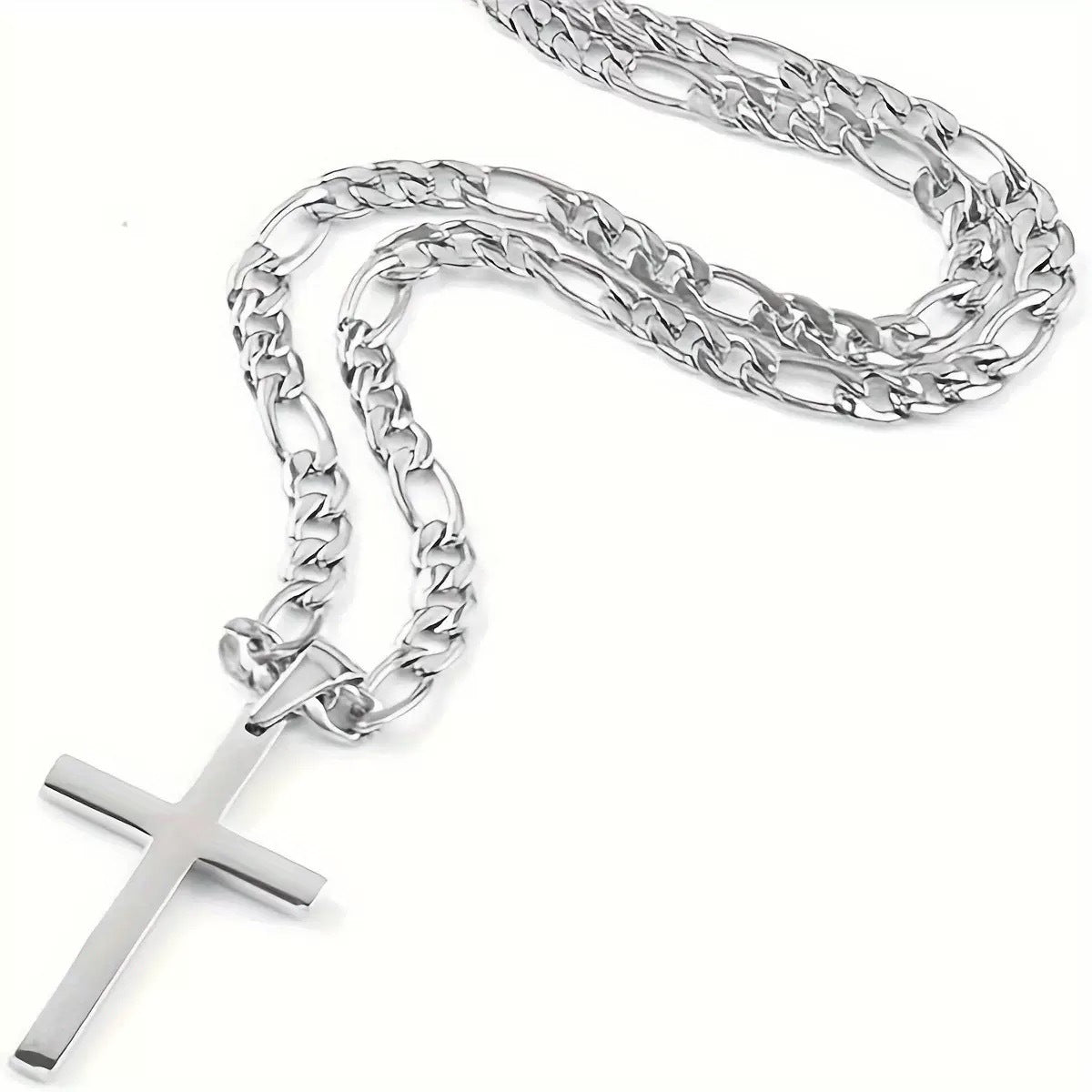 1. Planderful Stainless Steel Cross Necklace For Men - Premium Urban Hip Hop Jewelry Gift