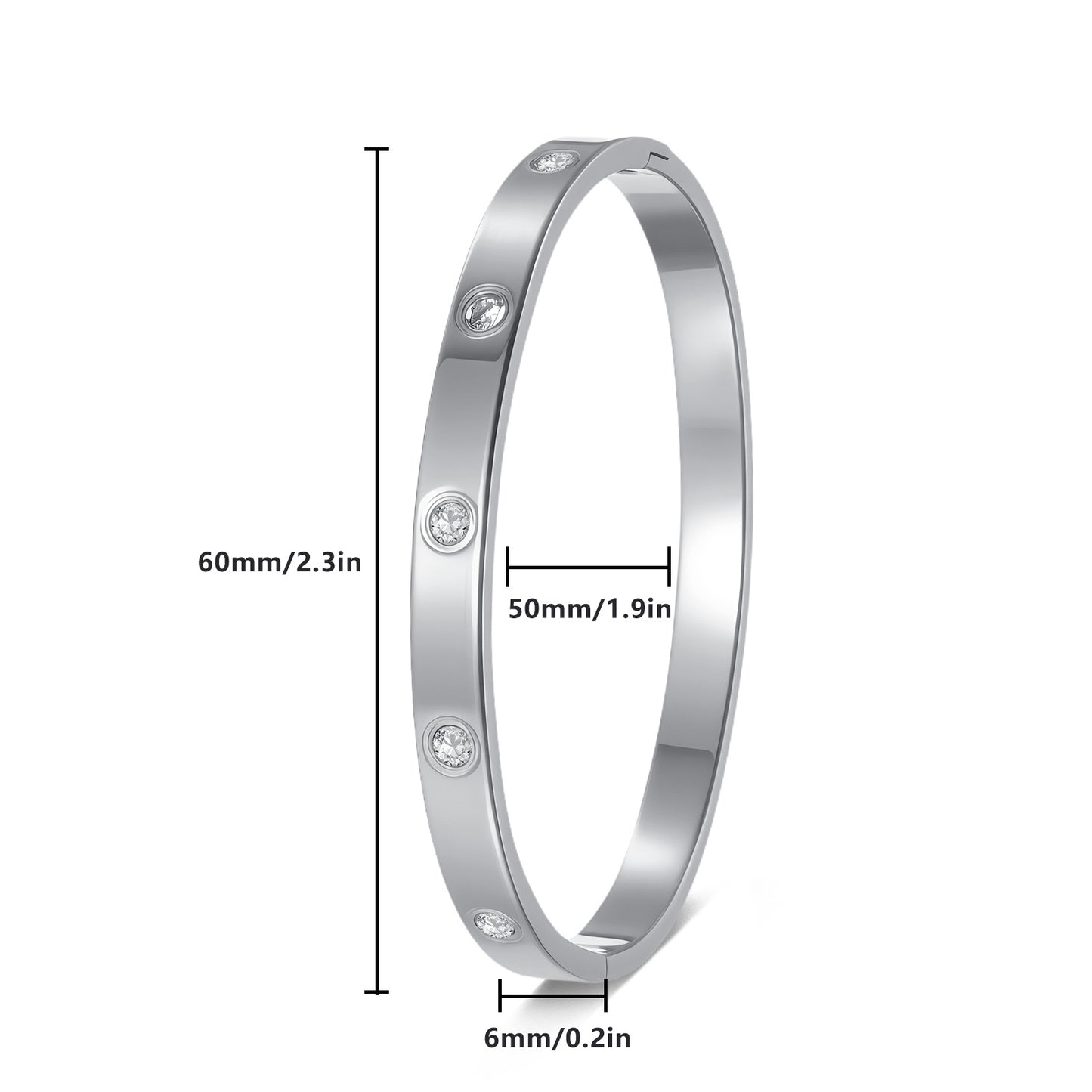 Planderful Everyday Genie Zircon Couple Bracelet Titanium Steel Unisex Luxury Gift For Couples