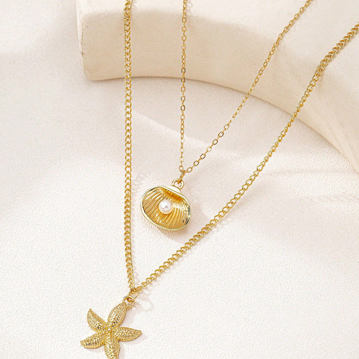 Planderful Vienna Verve Necklace – Fashionable Double-Layer Marine Creature Design