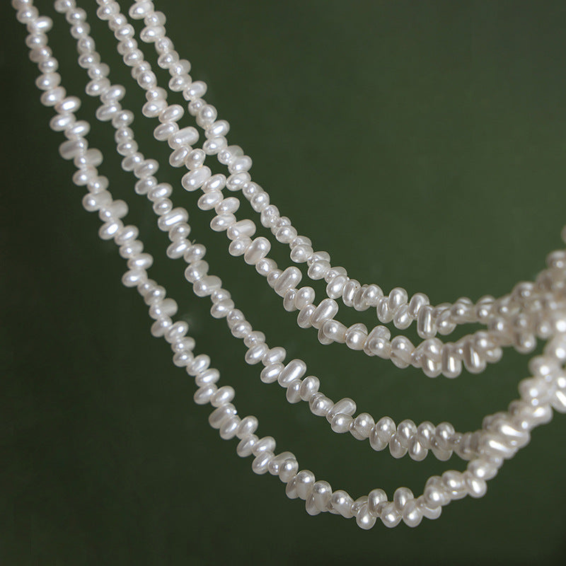 Pearlescent Elegance: High Gloss Pearl Chain Necklace for Women
