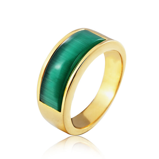 Titanium Steel Ring Unisex With Gemstone Protection Statement For Men And Women Planderful Everyday Genie