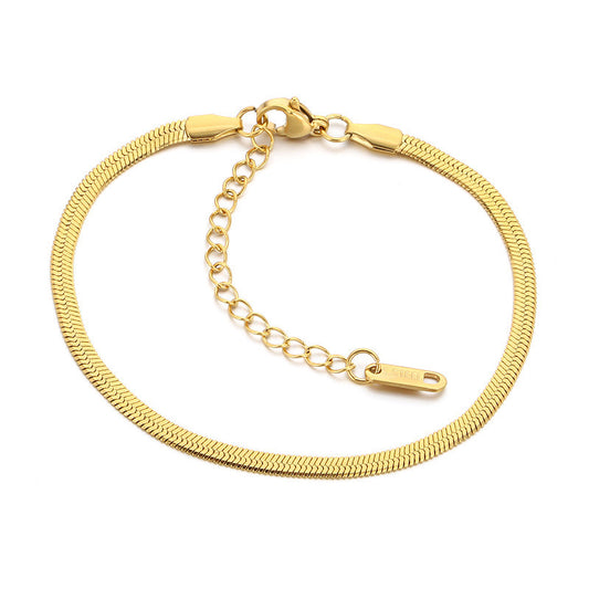 Minimalist Daily Commuter Multi-Size Blade Chain Unisex Bracelet Stainless Steel Bracelet
