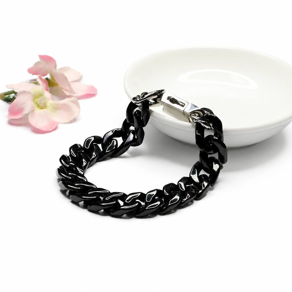 Jadeite Cuban Chain Bracelet