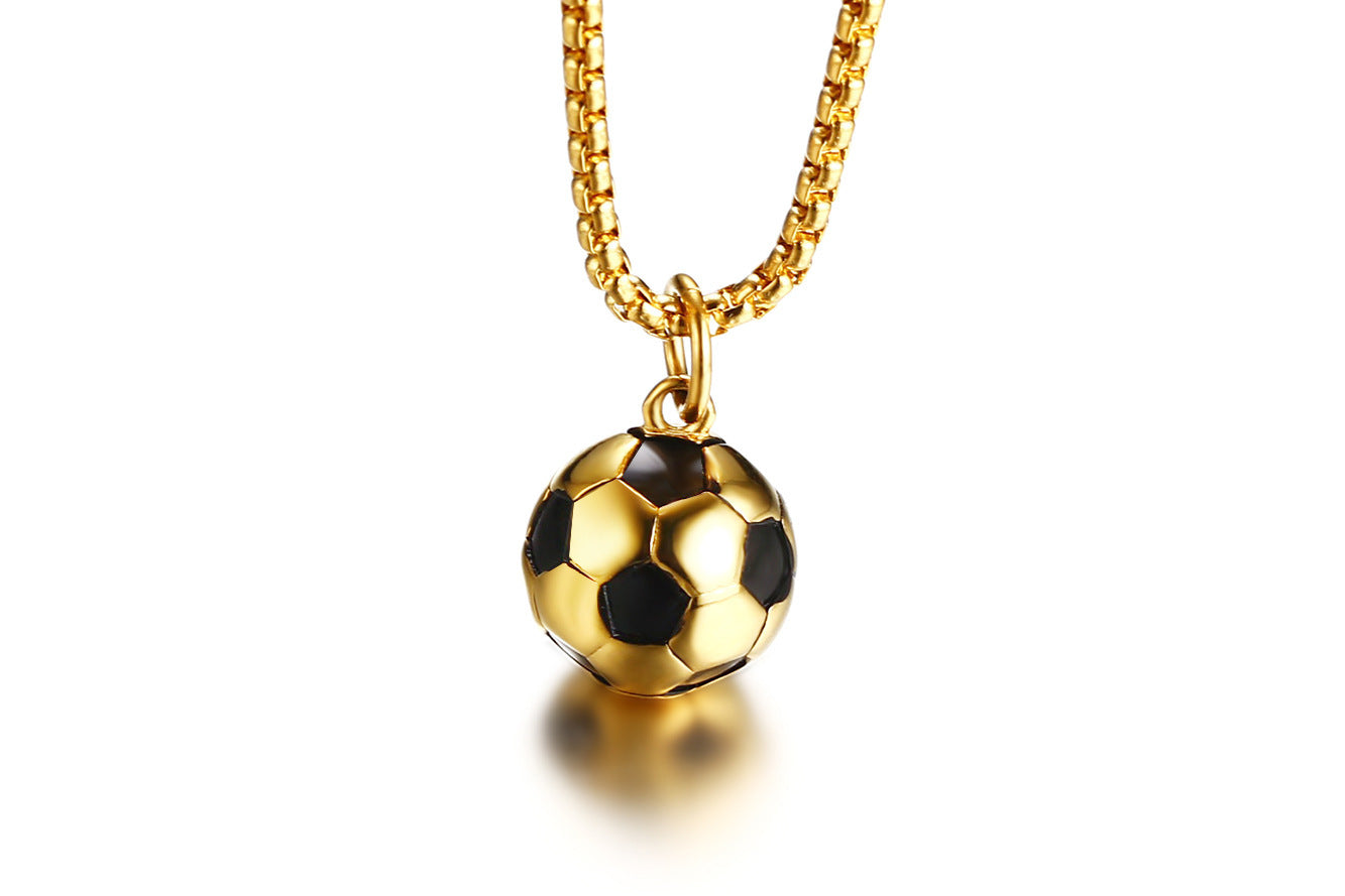 Cross-Border E-Commerce Jewelry Men's Football Pendant Necklace