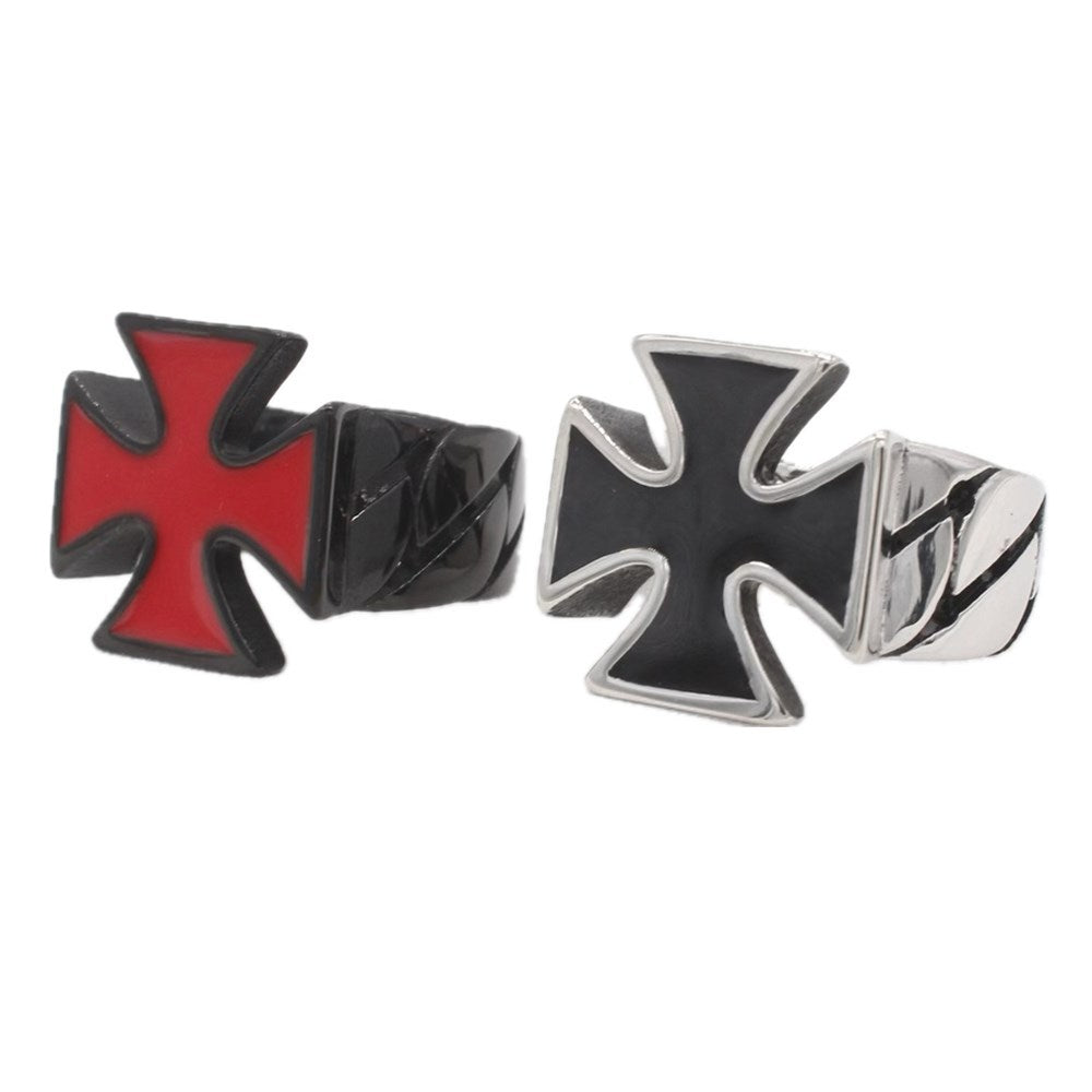 Planderful Everyday Genie – European and American Personalized Retro Cross Men's Titanium Steel Ring