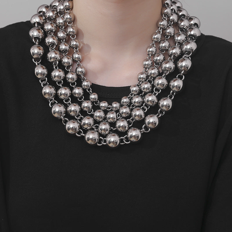 Steel Necklace - Statement Beaded For Men