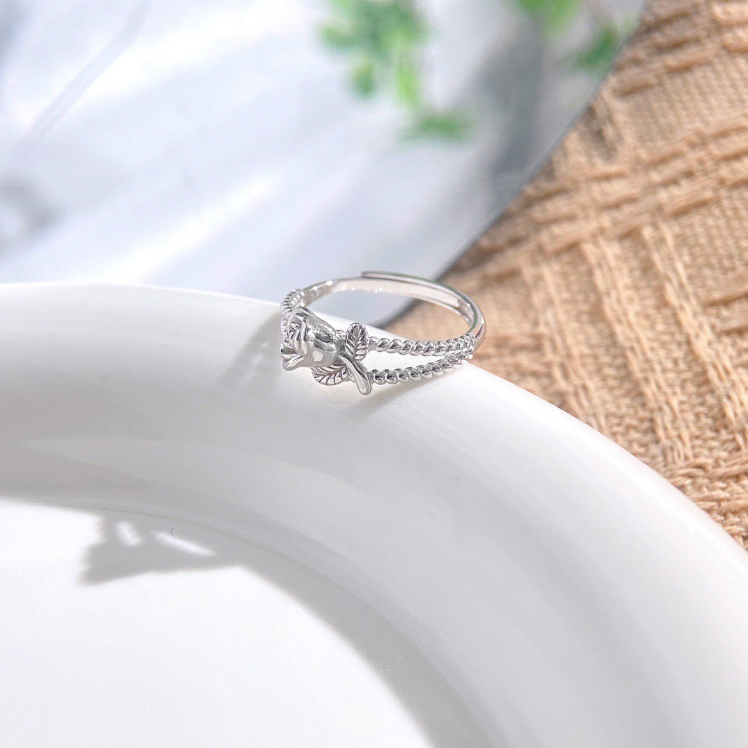 Planderful Ins Fengsu Ring – Elegant Versatile Sterling Silver Design