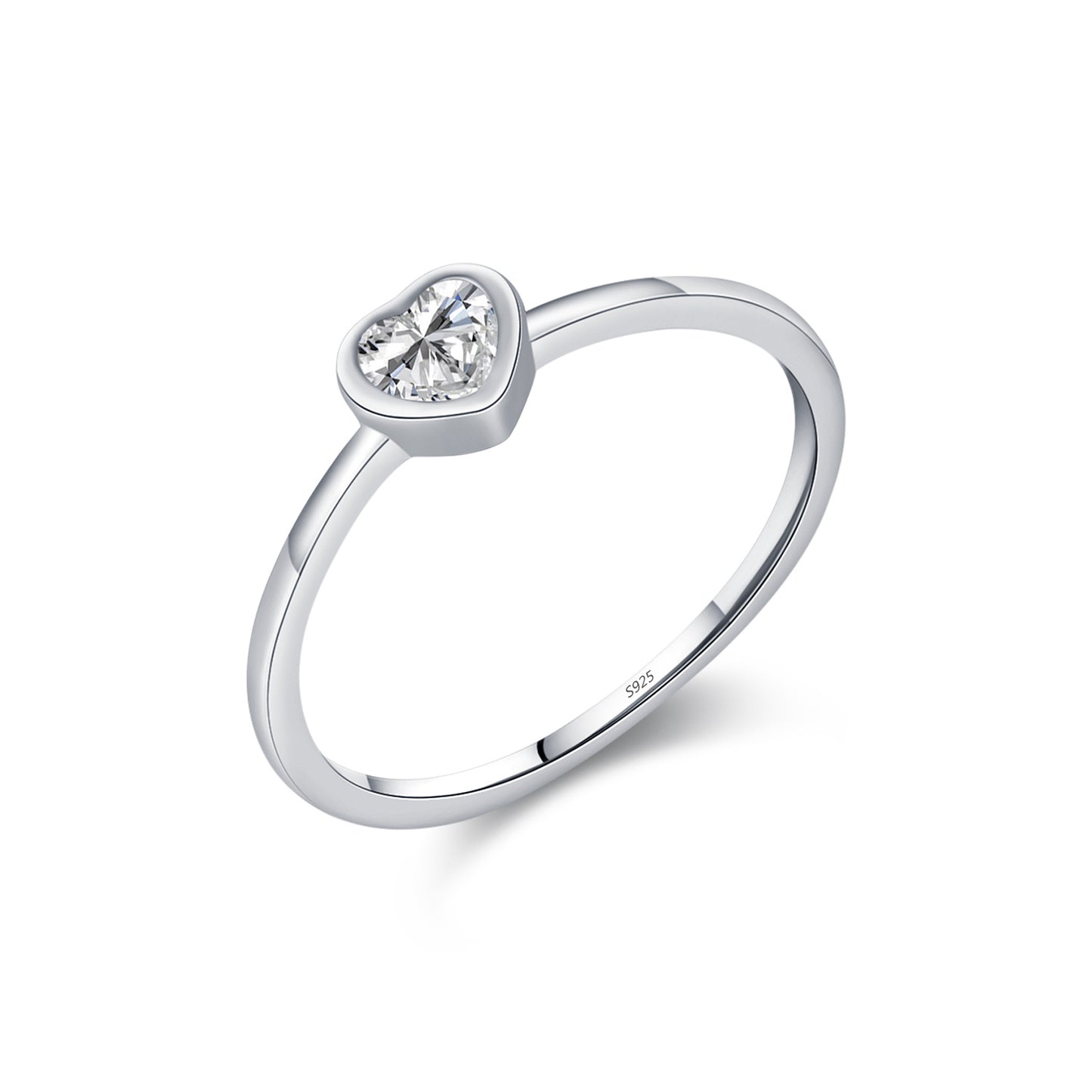 Planderful Moissanite Sparkling Ring – Elegant Sterling Silver Design