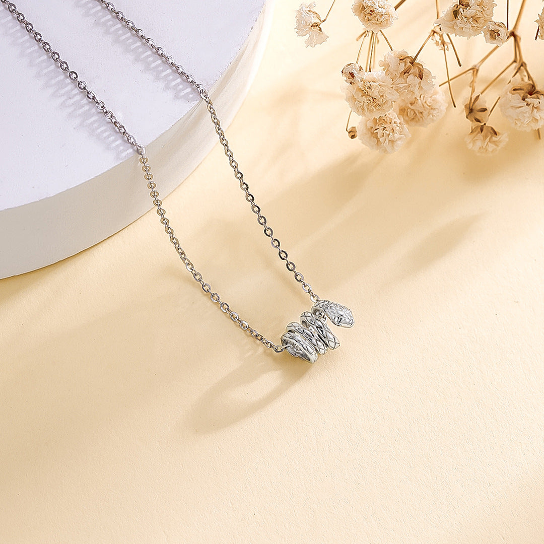 Spirit Snake Natal Year S925 Sterling Silver Necklace for Women