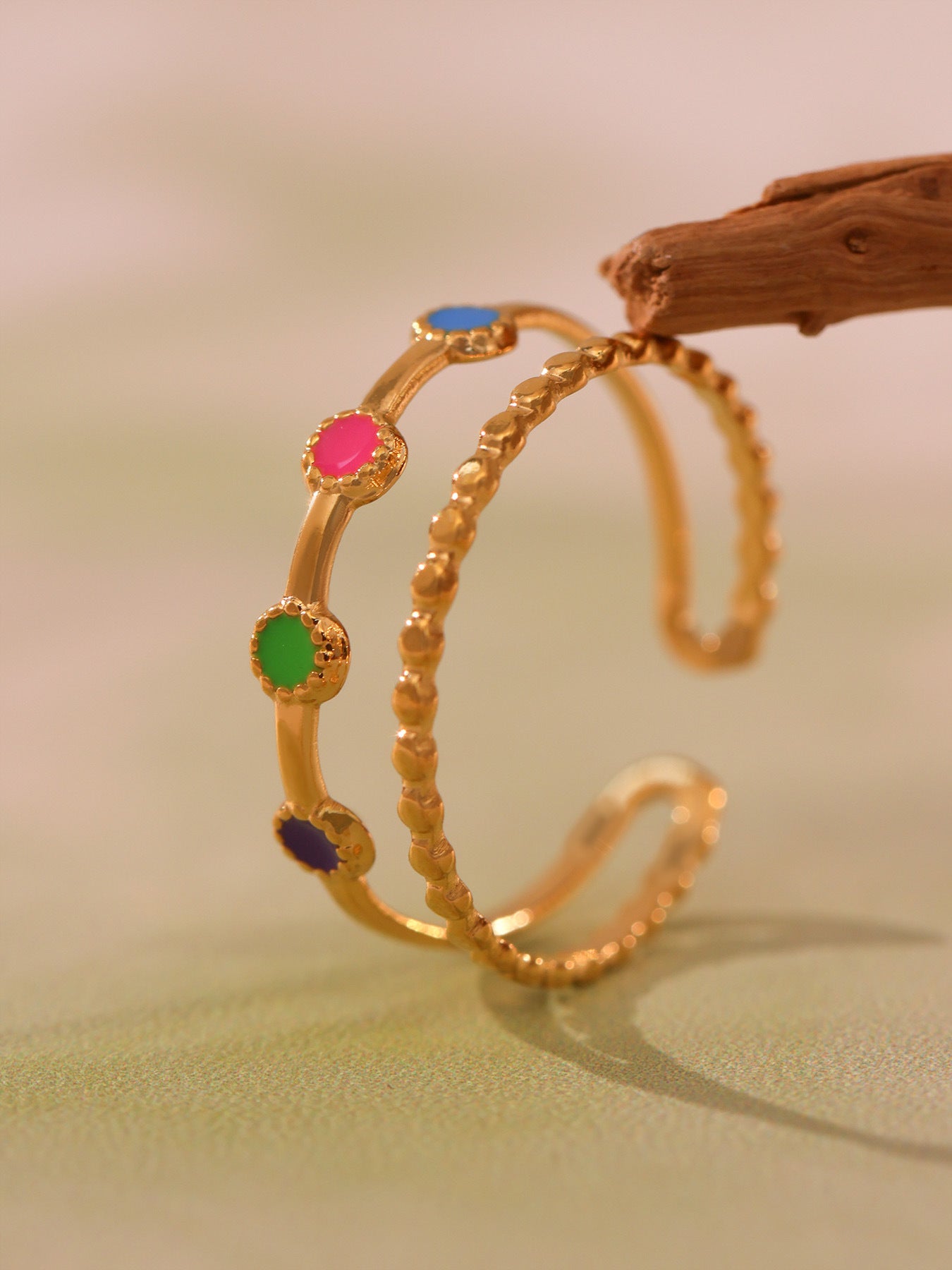 Planderful Dopamine Drip Devils Eye Bracelet Ring Set Women