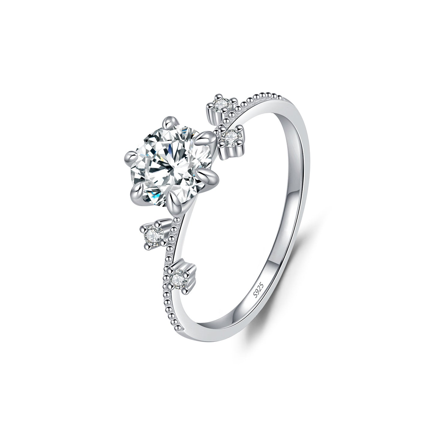 Planderful Moissanite Sparkling Ring – Exquisite Flower Vine Design