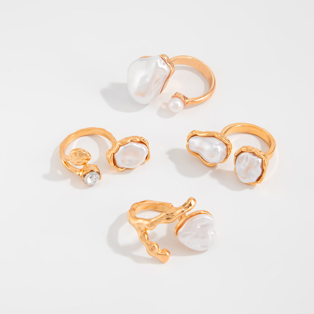Planderful Imitation Pearl Ring Retro Baroque Statement Jewelry For Women Elegant Vintage Inspired