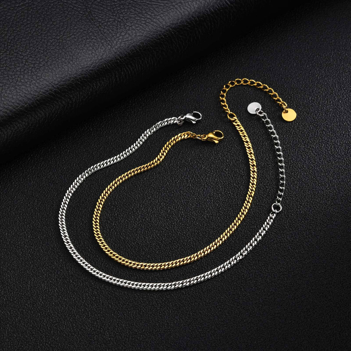 Four-Sided Grinding Anklet E-Commerce Stainless Steel Anklet