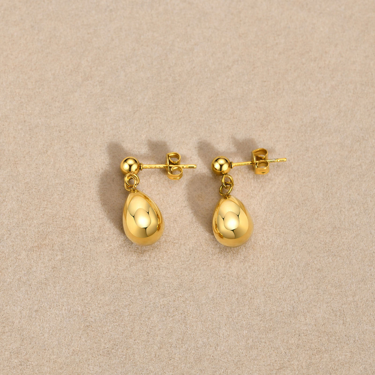 Gold-Tone Teardrop Jewelry — Earrings or Necklace
