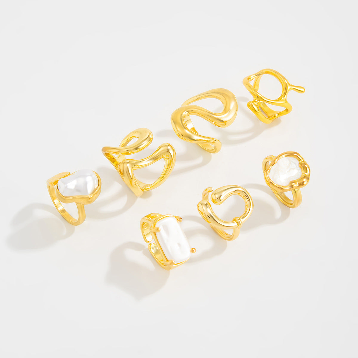 Planderful Imitation Pearl Ring Retro Baroque Statement Jewelry For Women Elegant Vintage Inspired