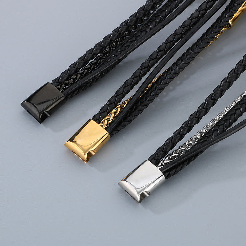 Planderful Mens Magnetic Buckle Bracelet Personalized