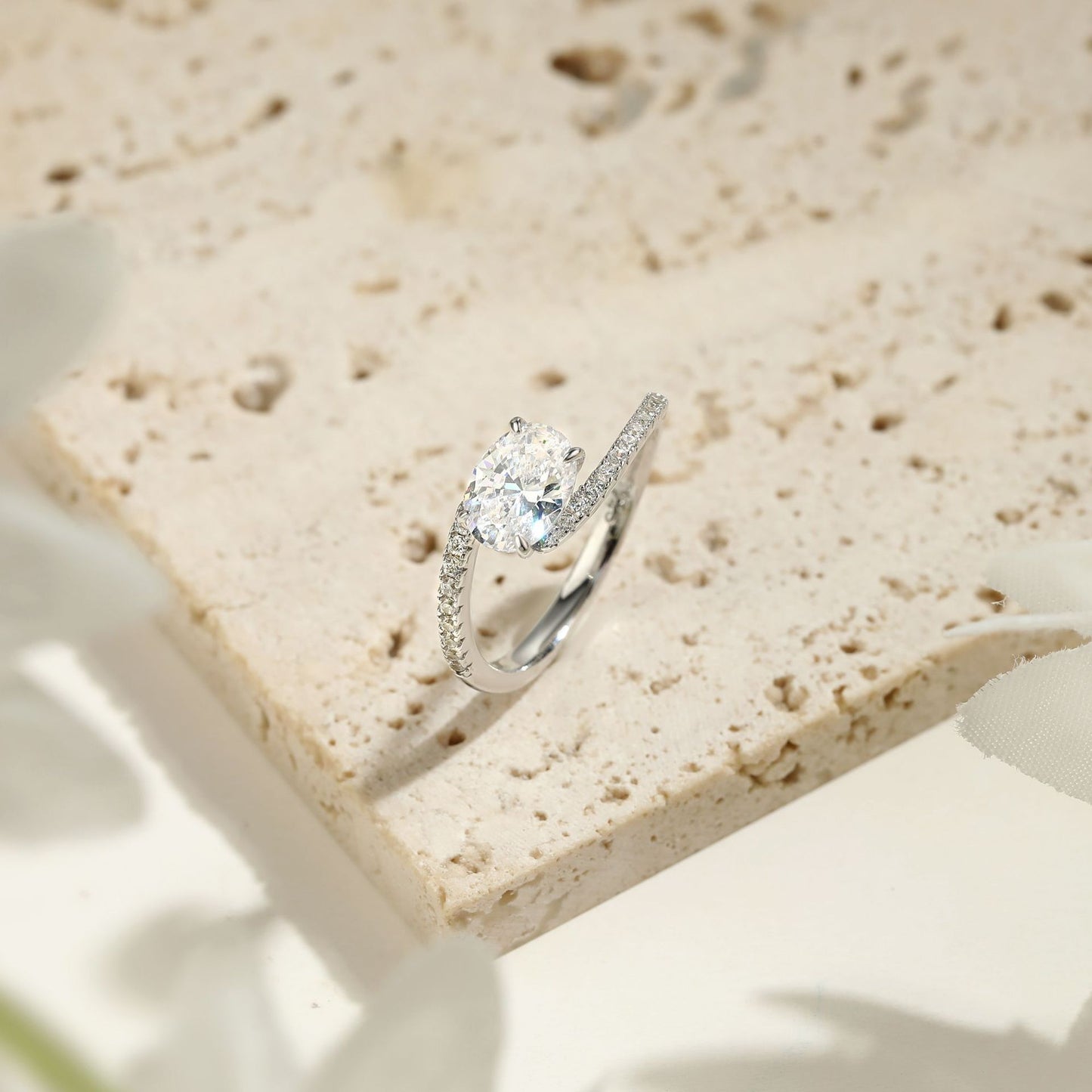 Planderful Sterling Silver Stacked Ring Set For Women With Twisted Arm And One And A Half Carat Zircon Sparkle