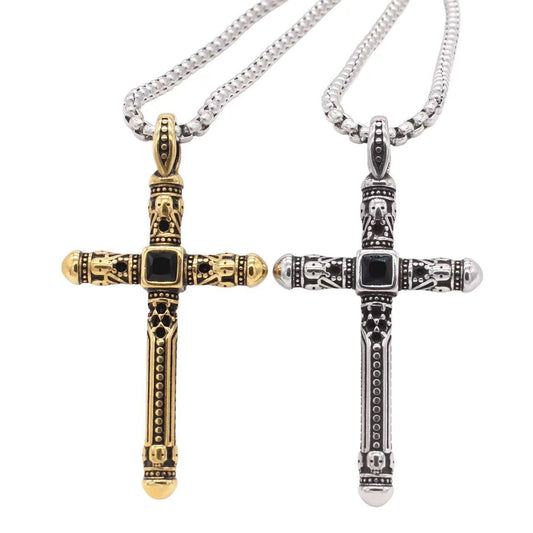 Planderful Jewelry Vintage Cross Pendant For Men Titanium Steel Elegant Everyday Accessory