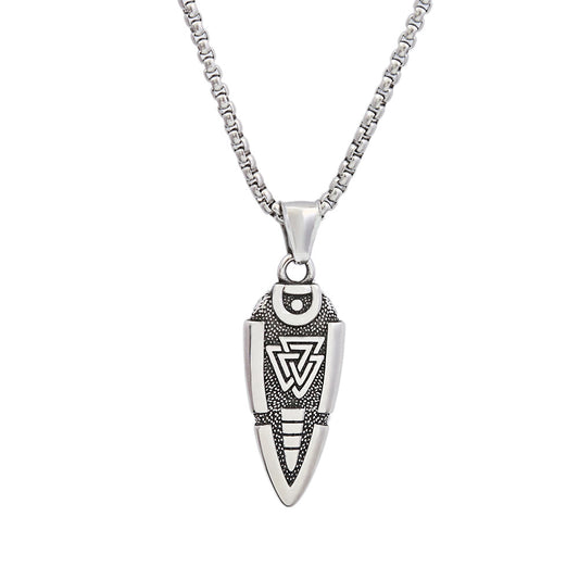 AliExpress Jewelry Stainless Steel Viking Arrow Triangle Necklace