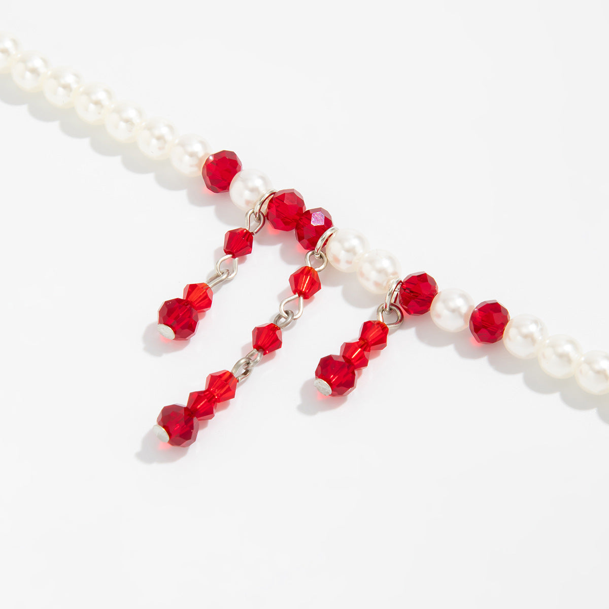 Gothic Pearl Blood-Drip Collarbone Necklace