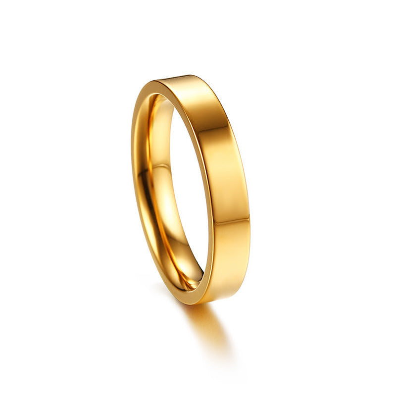 Titanium Steel Japan and Korea Simple Smooth Surface Ring
