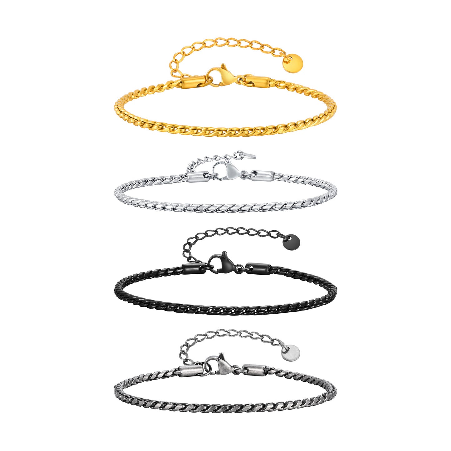 Planderful Stainless Steel Mens Bracelet Minimalist Daily