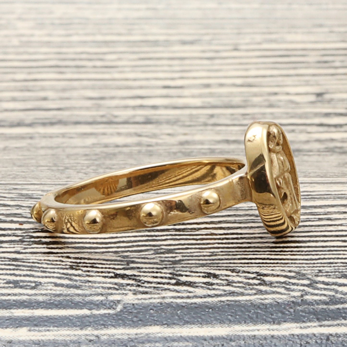 Titanium Steel Retro Punk Saintess Muse Ring for Men - European and American Style