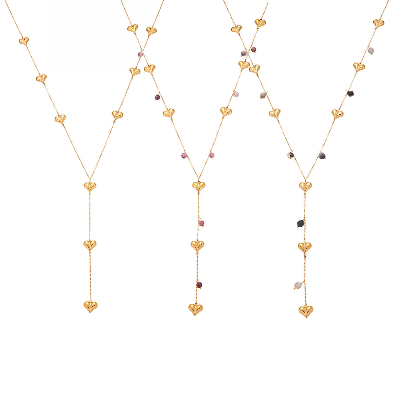 Planderful Stainless Steel Agate Y Necklace Women Chic