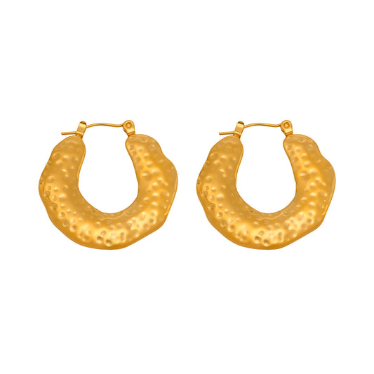 Planderful Genie Geometric Ring Earrings Women Gold Plated