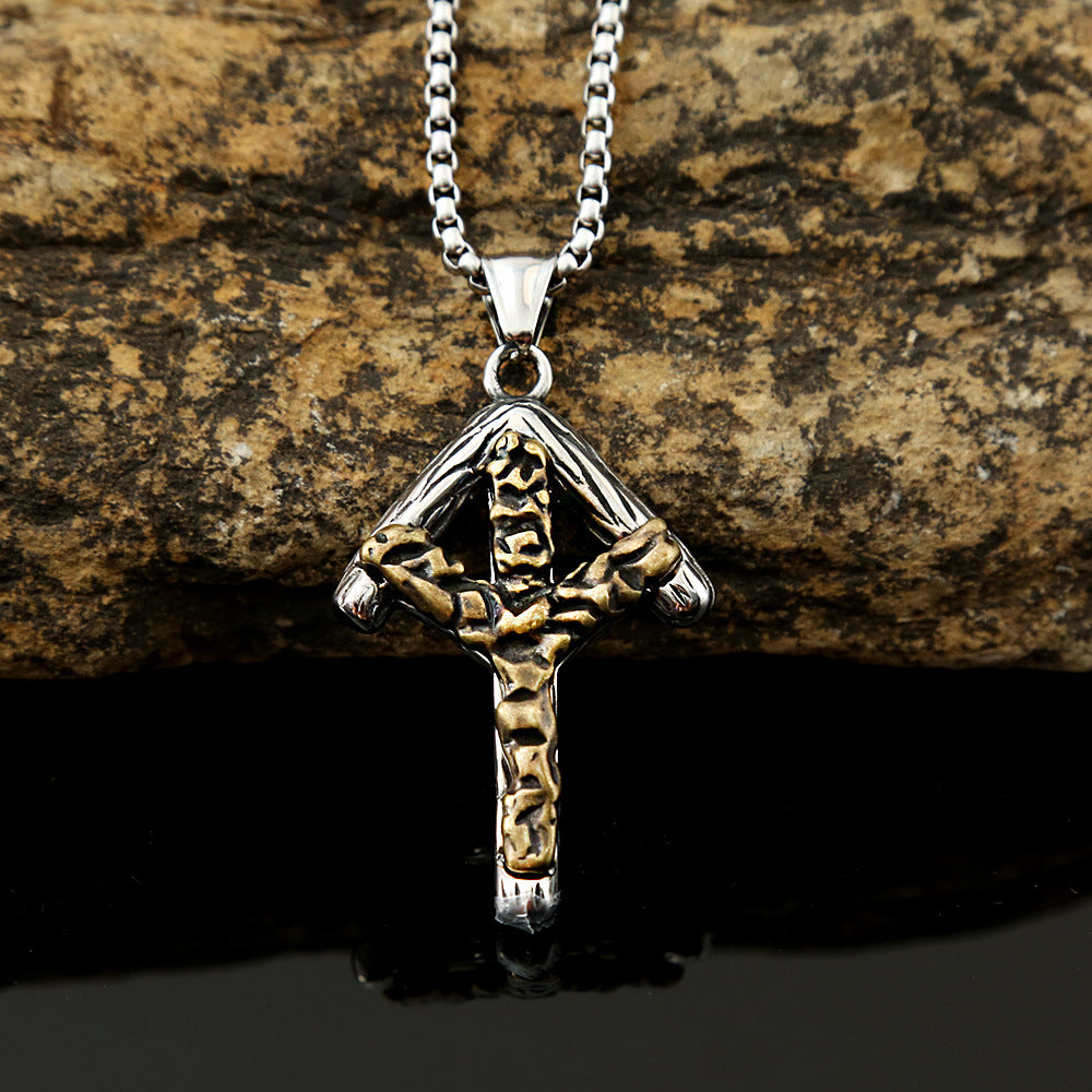 Nordic Viking Rune Titanium Steel Necklace for Men