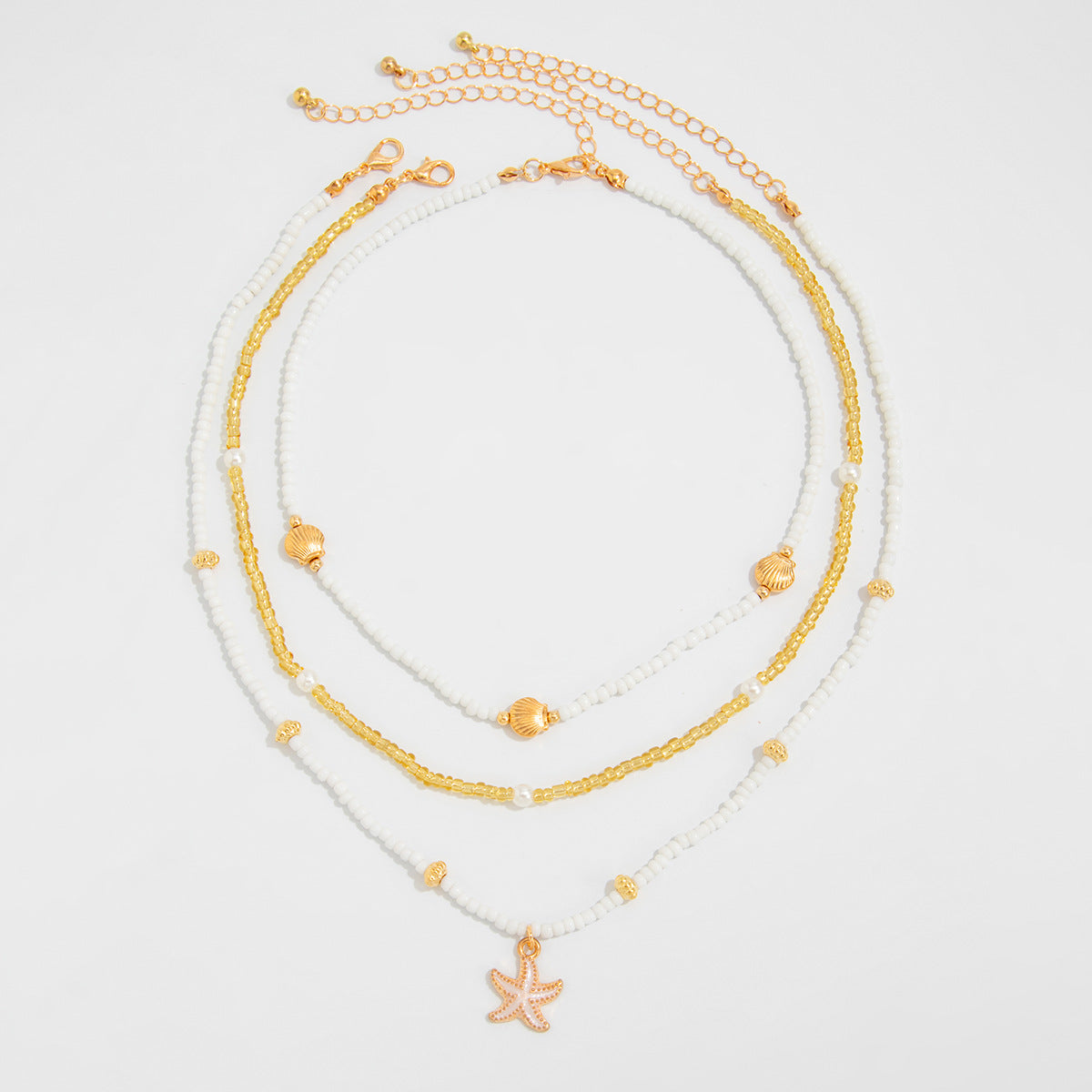 Starfish Pearl-Style Bohemian Layered Necklace