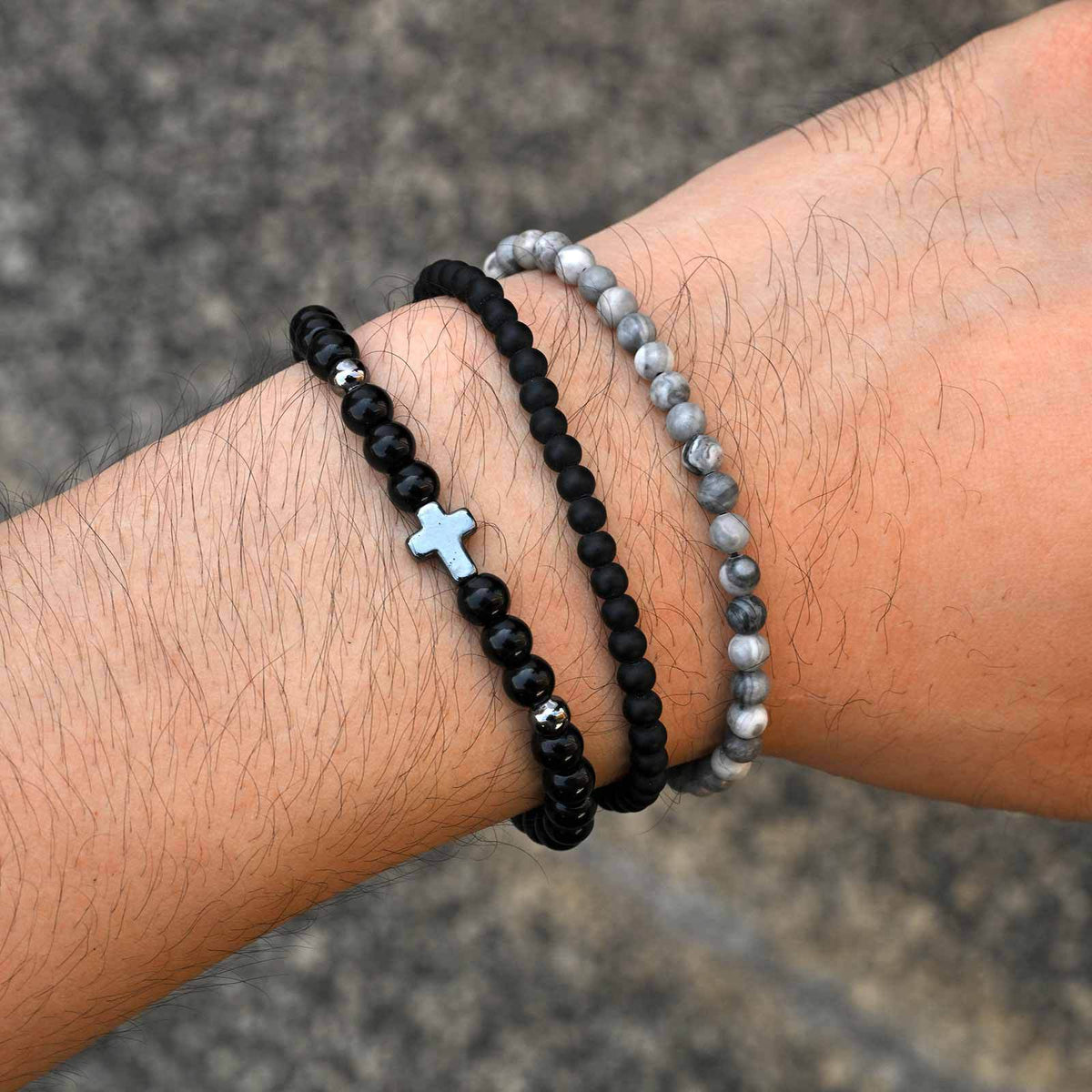 Flower Tiger's Eye Braided Adjustable Stainless Steel Bracelet