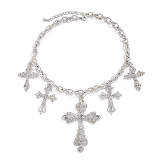 Planderful Vienna Verve Necklace – Retro Hip-Hop Style with Exaggerated Cross Pendant