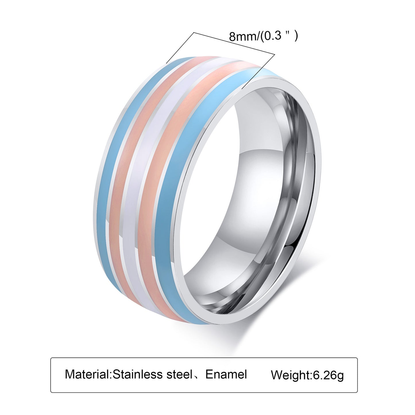 Colorful Titanium Steel Bunting Rings For Men Planderful