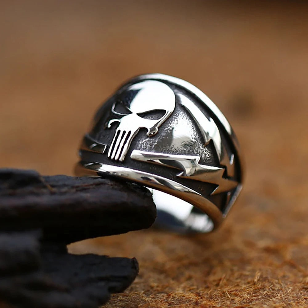 Punk Skull Stainless Steel Men's Ring