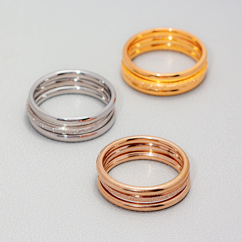 Titanium Steel Ring Set For Women Three Piece Protective Jewelry By Planderful Everyday Genie