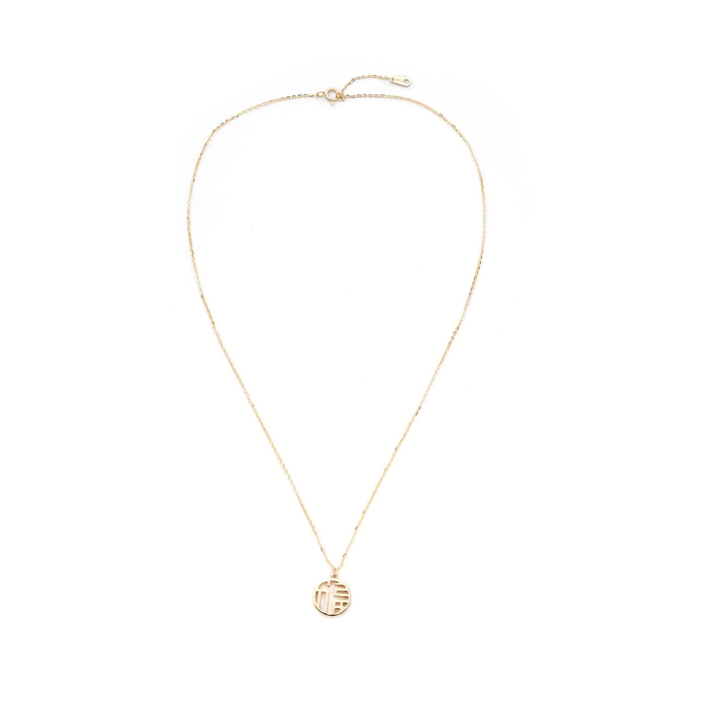 Chinese Style Transshipment Blessing Pendant Necklace S925 Silver Jewelry