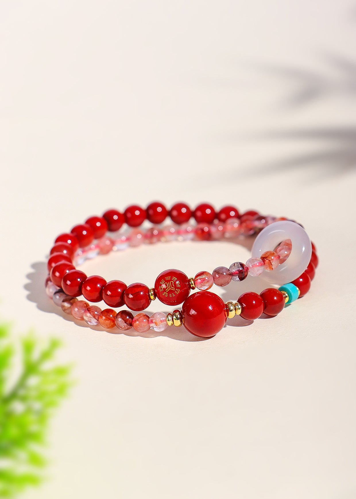 Planderful Fortune's Favor Crystal Bracelet – Unique Aquamarine and Agate Design