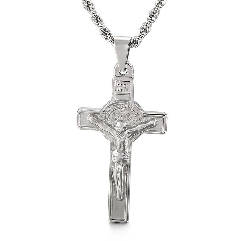 Bold Cross Titanium Steel Pendant - Bold and Stylish Men's Jewelry Piece