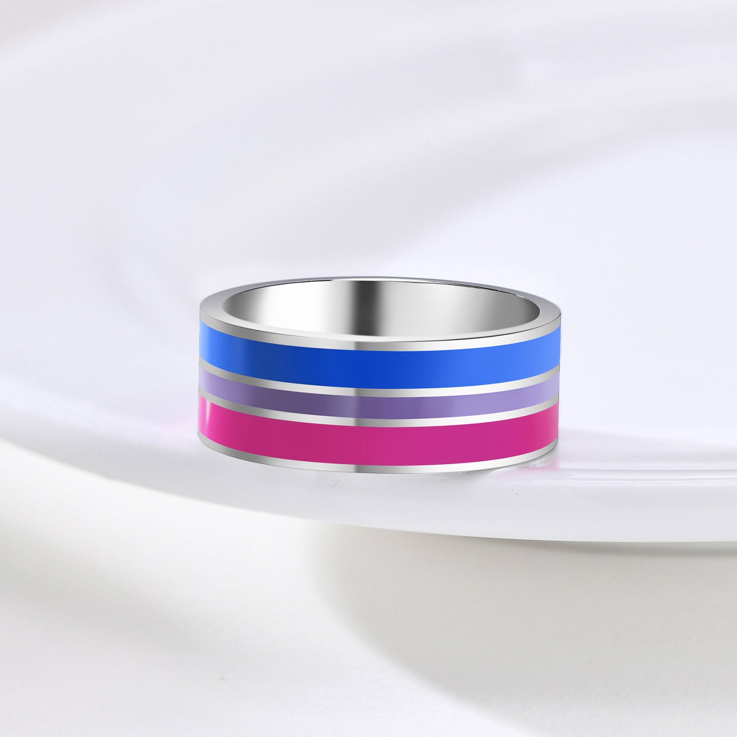Colorful Titanium Steel Bunting Rings For Men Planderful