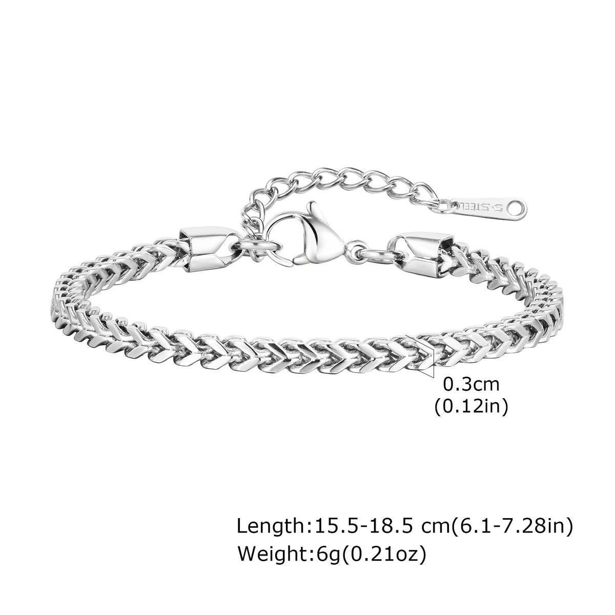 Geometric Stainless Steel Bracelet for Women