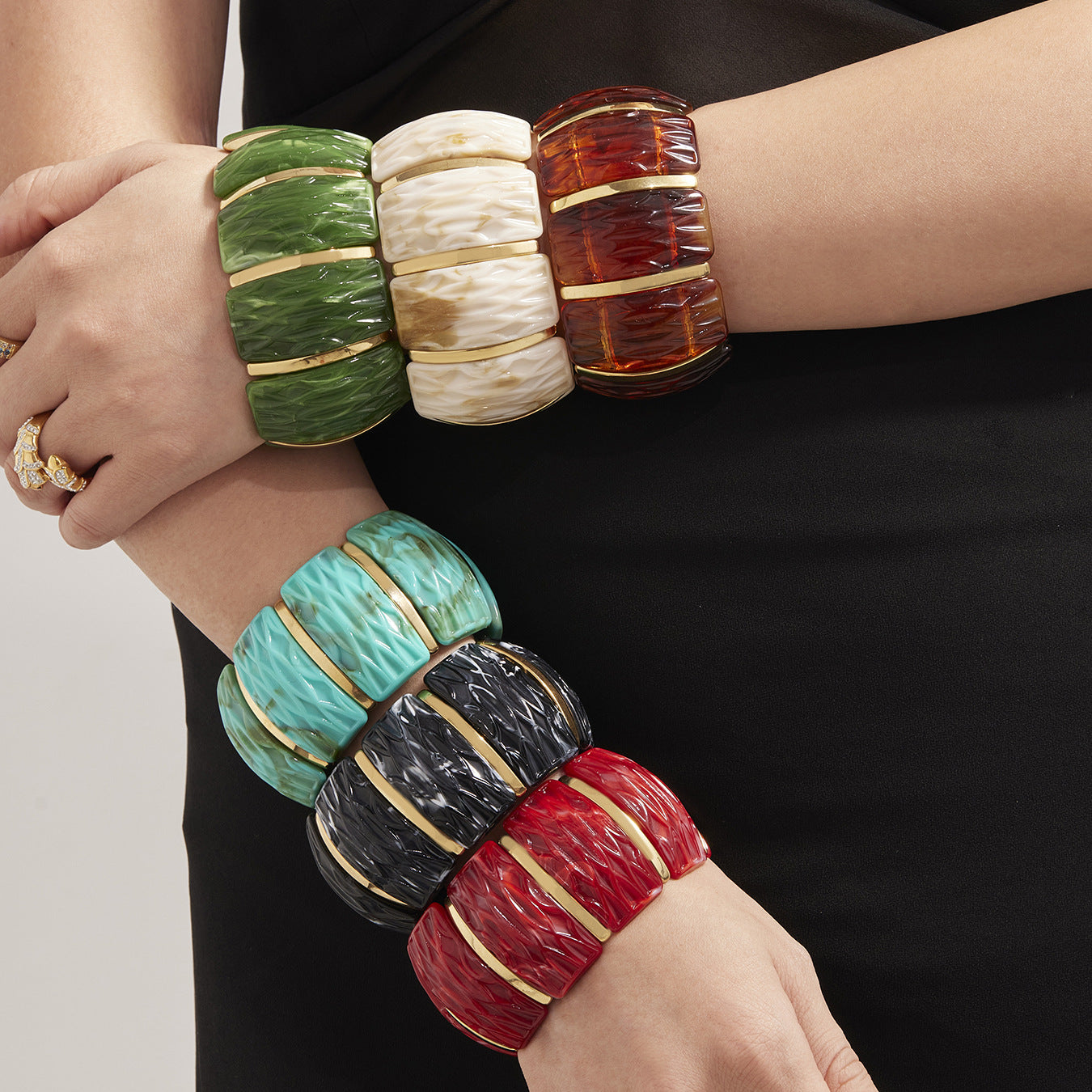 Planderful Resin Elastic Bracelet Eco Multicolor Women