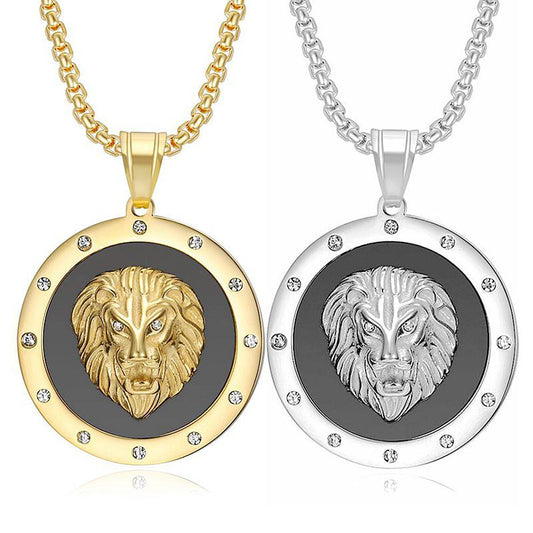 Zircon Necklace – Statement Hip Hop Lion Head