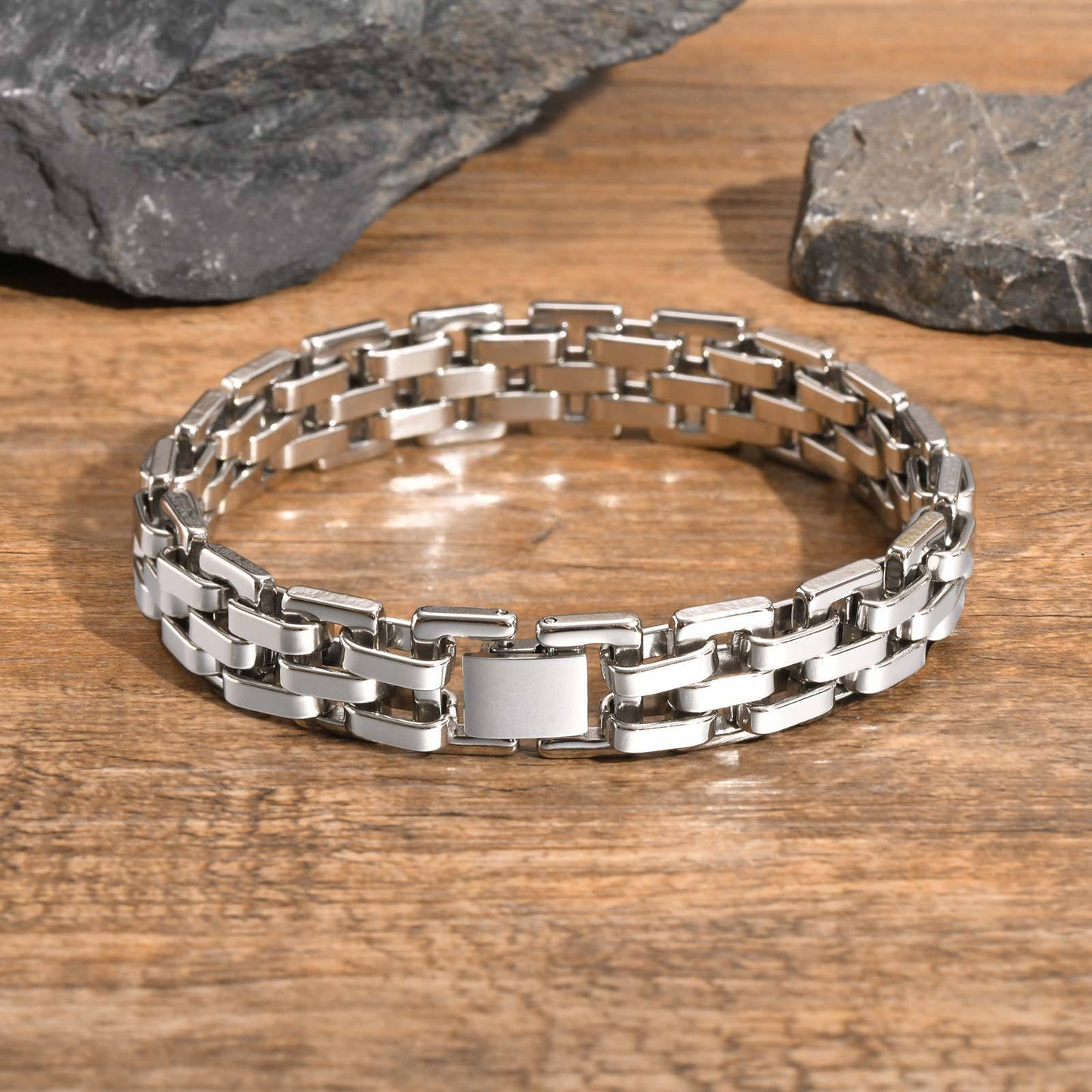 Planderful Mens Stainless Steel Bracelet Exquisite Everyday