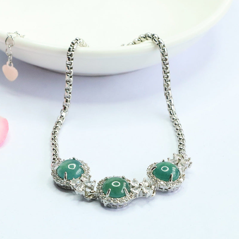 Blue Water Jadeite Princess-Inspired Bracelet