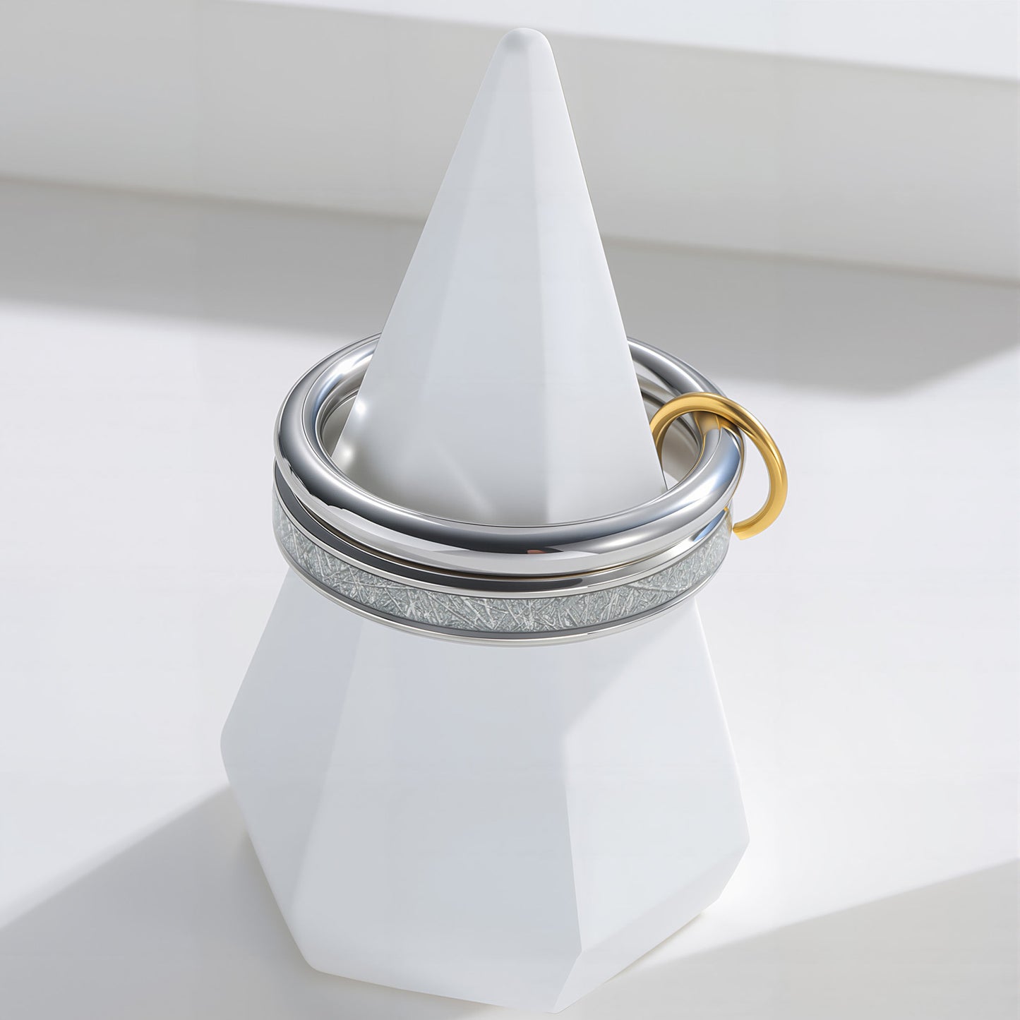 Planderful Stainless Steel Rings Stacked For Men Premium