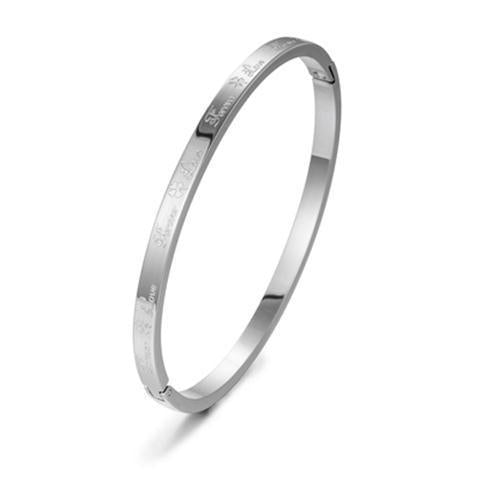 Planderful Jewelry Titanium Steel Bracelet With Zircon Inlays Everyday Genie Collection